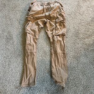 PacSun Tan Cargo Pants Relaxed Fit Cotton Blend